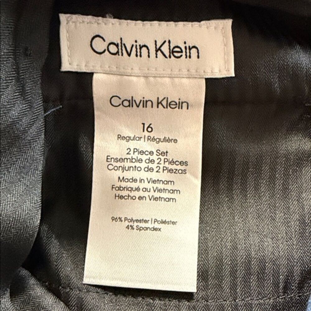 Calvin Klein Boys 2 Piece Blue Suit – Size 16 Regular – NWT - Picture 8 of 10